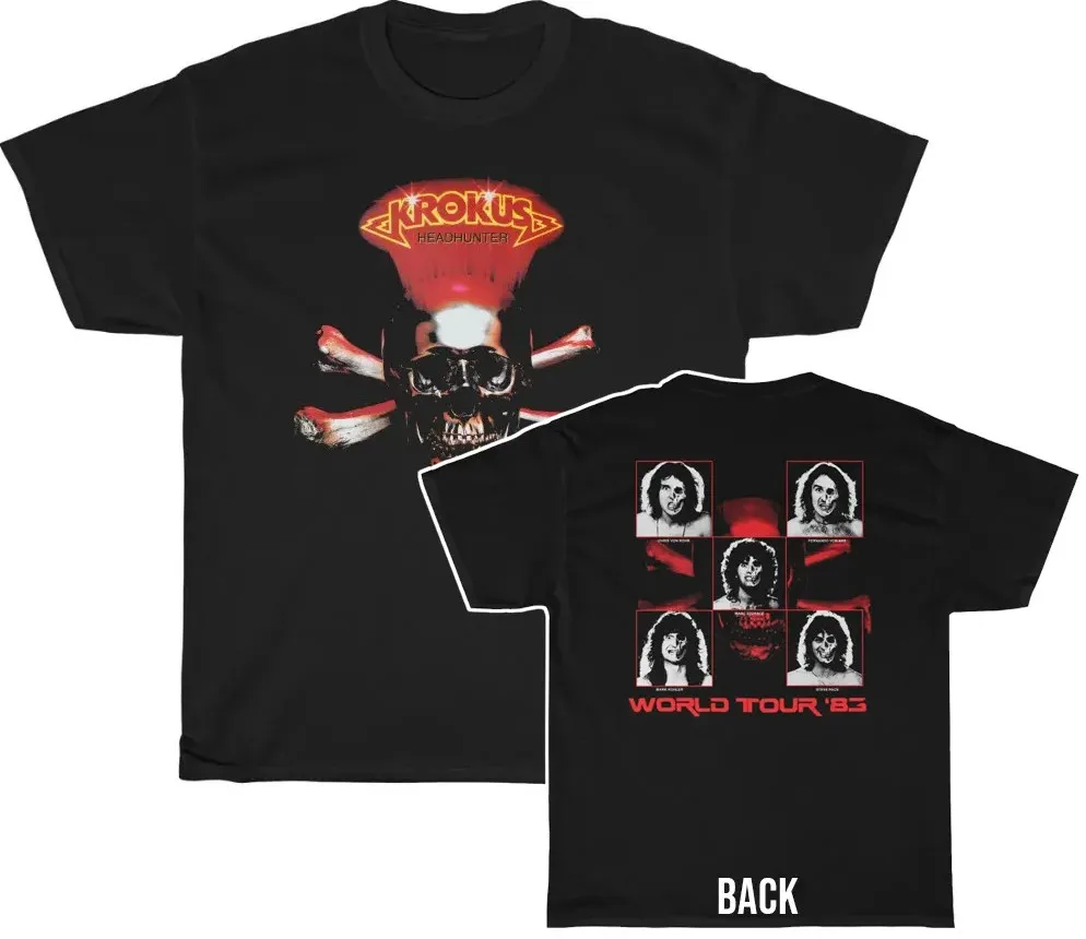 Krokus 1989 Headhunter Tour Shirt Double Sided