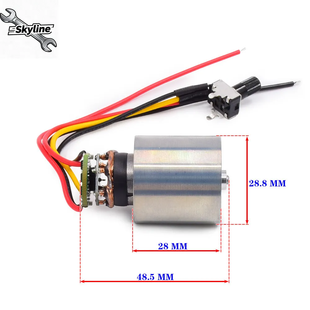 DC 9V 12V 24V 100000RPM Mini Brushless Fan Motor, Aluminum Impeller For High Speed Hair Dryer