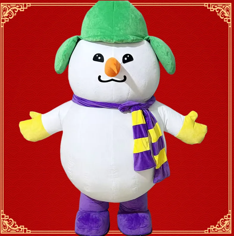 

Гигантский надувной милый толстый костюм талисмана снеговика, аниме для взрослых, одежда для прогулок, нарядная праздничная одежда на Хэллоуин и Рождество
