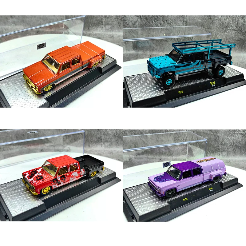 

M2 Machine 1:64 Low-lying Racing Pickup Truck Classic Car Extended Version Truck Alloy Car Model Collection of Ornaments