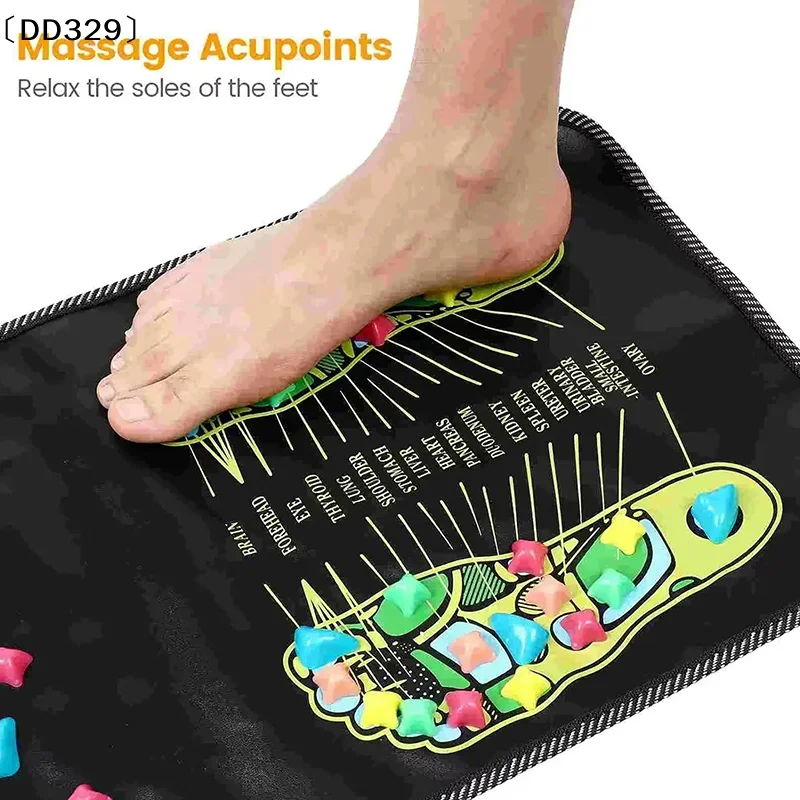 

Массажный коврик для ног с камнями для рефлексотерапии и акупунктуры, для расслабления при длительном сидении, для пожилых людей〔DD329〕