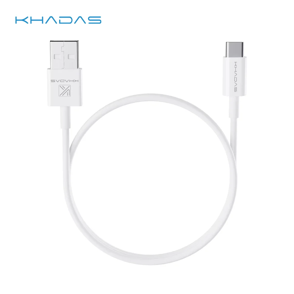 Khadas USB-C Om USB-A 2.0 Kabel Zwart 1.0-Meter