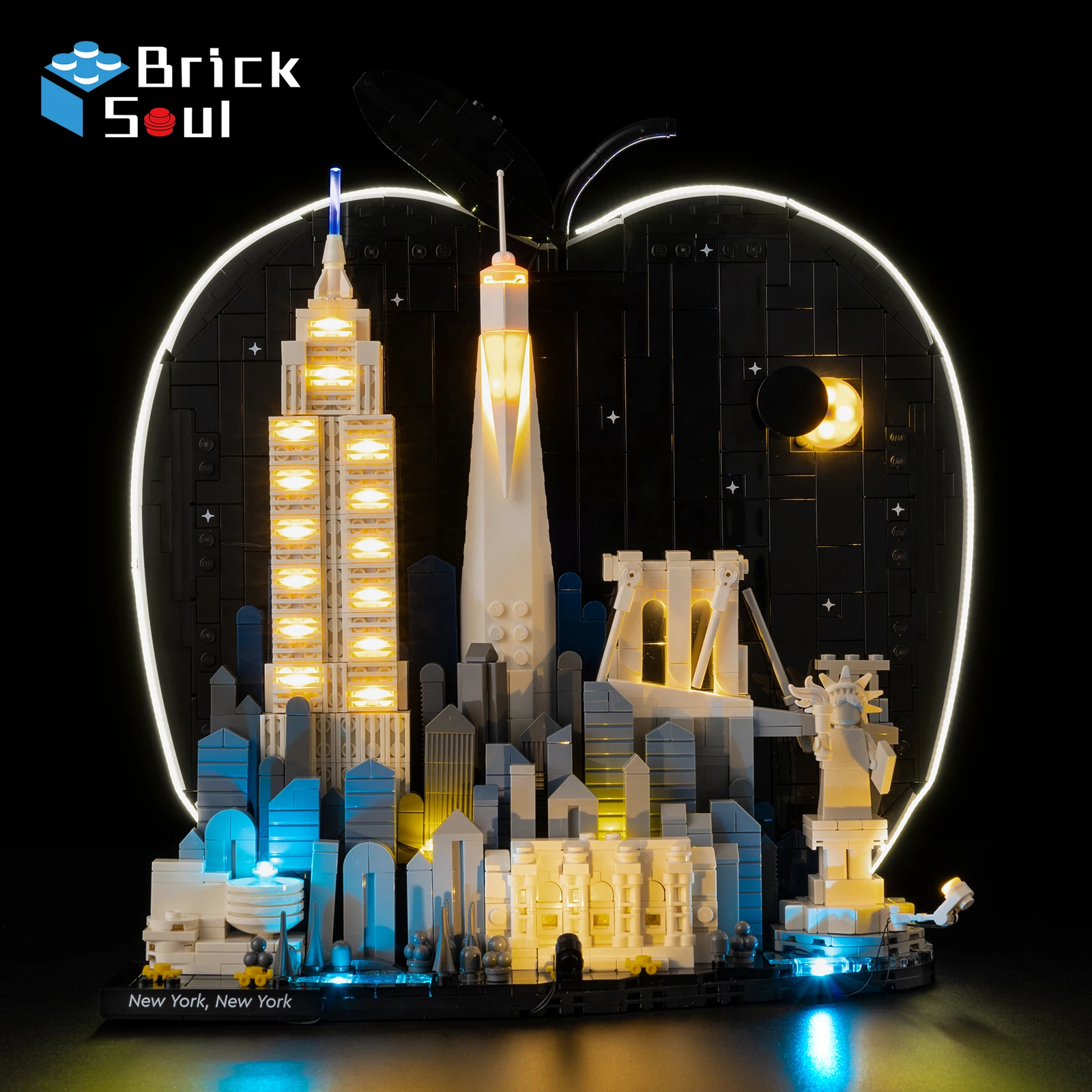 

BrickSoul Led Light Kit Suitable for Lego New York City – The Big Apple 21066 Model Not Included Building Blocks