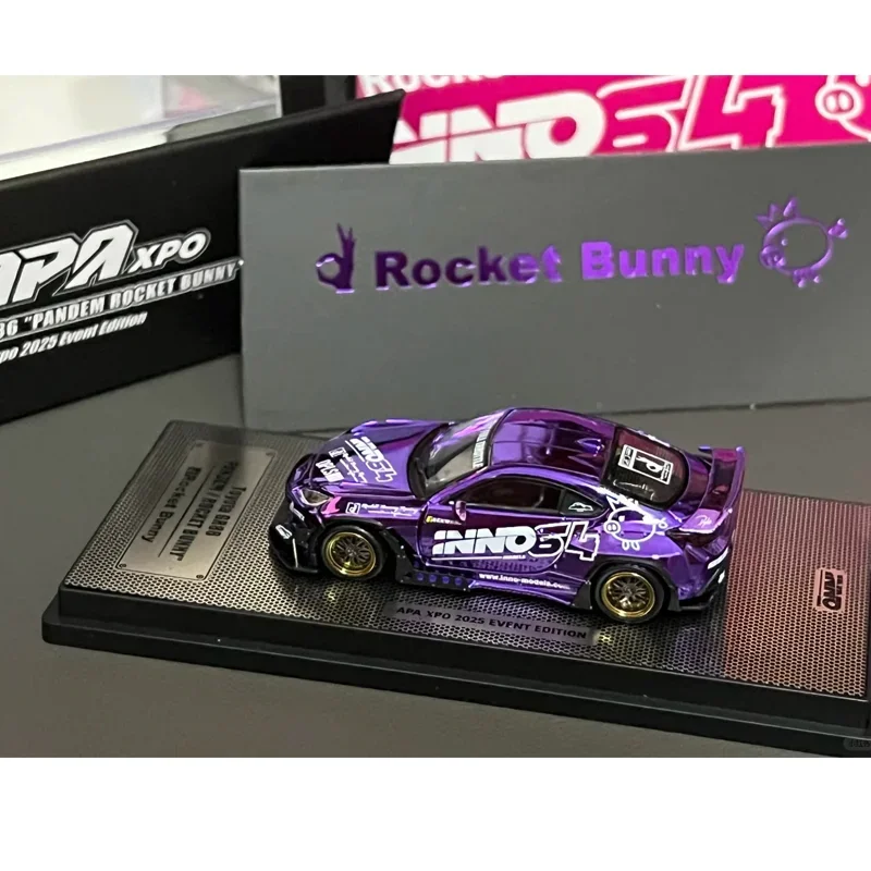 INNO 1:64 APAxpo 2025 إصدار الحدث TOYOTA GR86 Honda NSX (NA1) بانديم صاروخ أرنب سبيكة نموذج سيارة تشيس مجموعة هدية