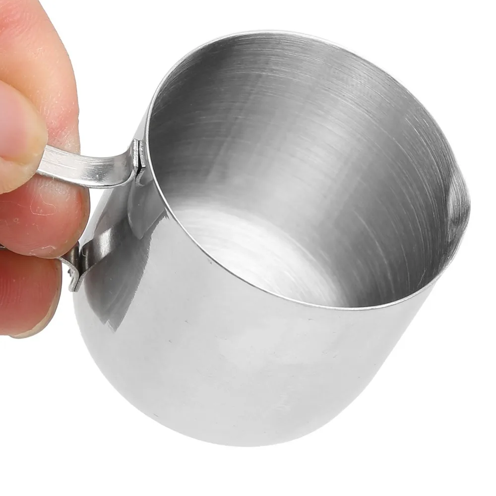 Anti-spill 30ml Milk Frothing Cup Rustless Steel Practical Frother Pitcher Thickened Round Milk Foam Container Homemade