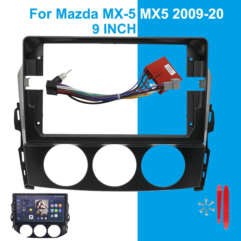 

9 Inch Car Frame Fascia Adapter Android Radio Dash Fitting Panel Kit for Mazda MX-5 MX5 2009-2015