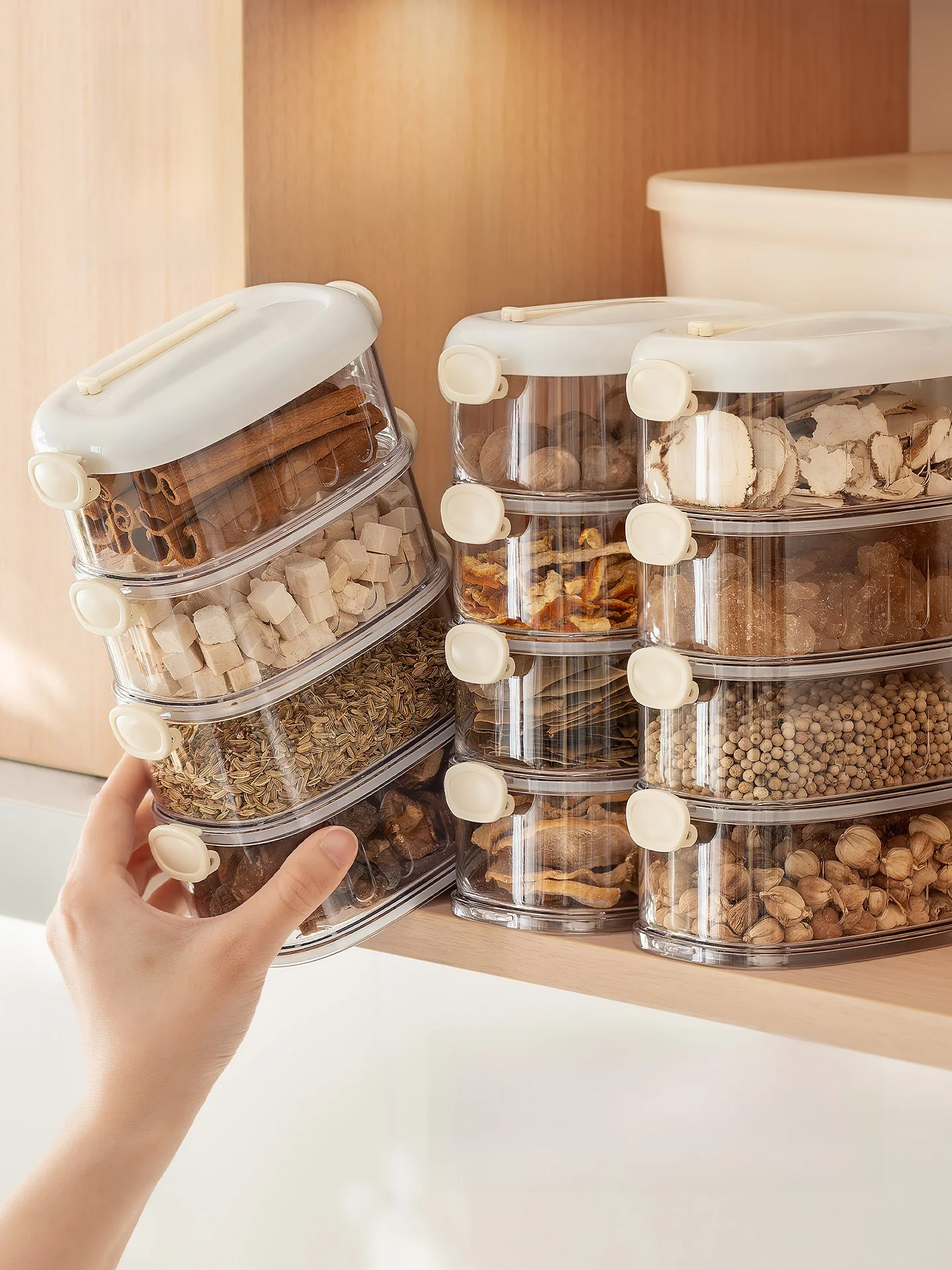 Food Snacks Corner - Caja de Almacenamiento de Especias para