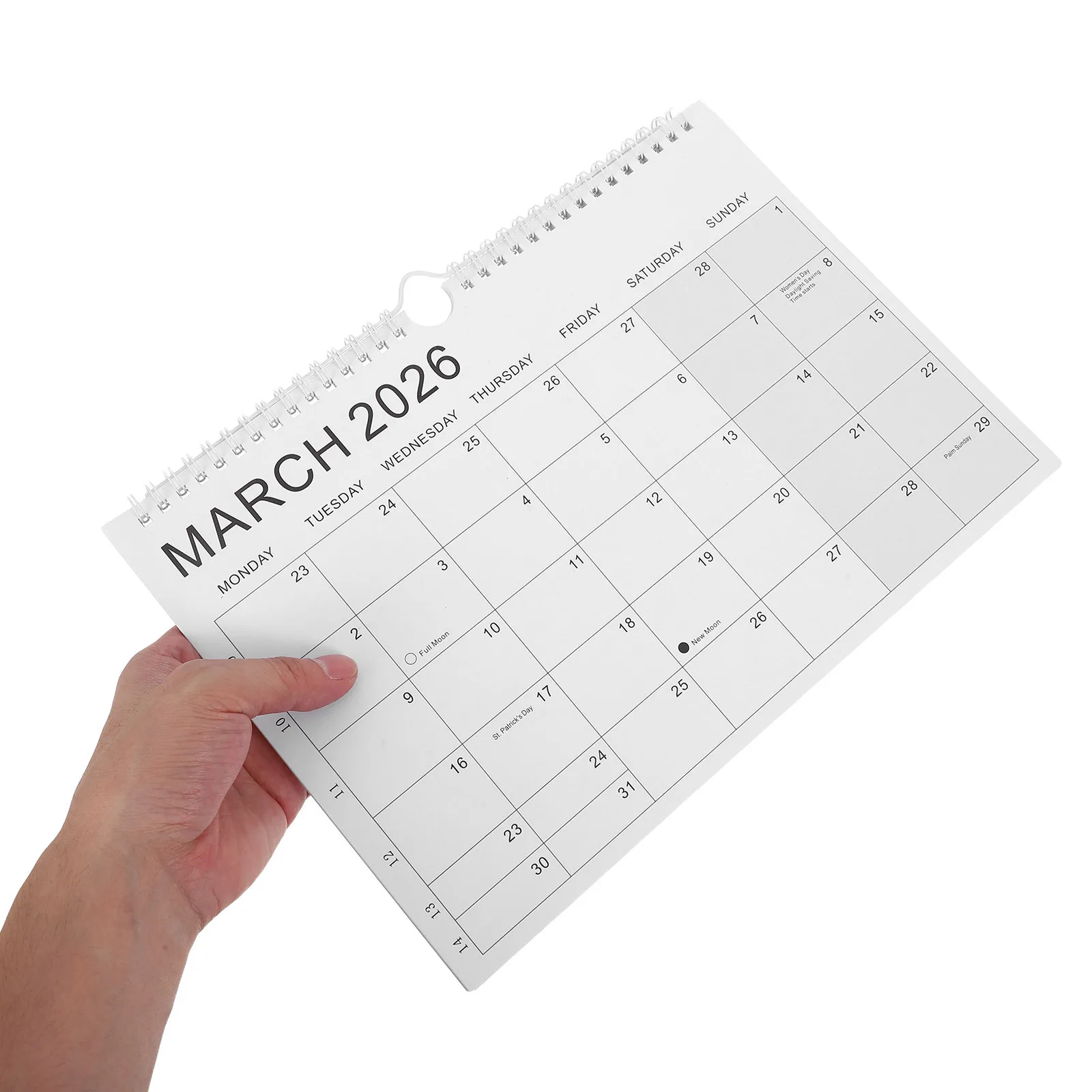 

Ежемесячный календарь на 2026 год, настенный планировщик на 18 месяцев, двойной проводной переплет, большой годный органайзер с международными праздниками