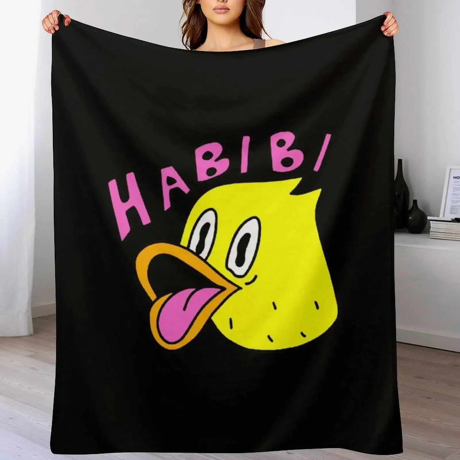 Quackity Merch Quackity Habibi Duck Gifts For Fans, For Men and Women, Gift Valentine's Day Throw Blanket Retros Blankets