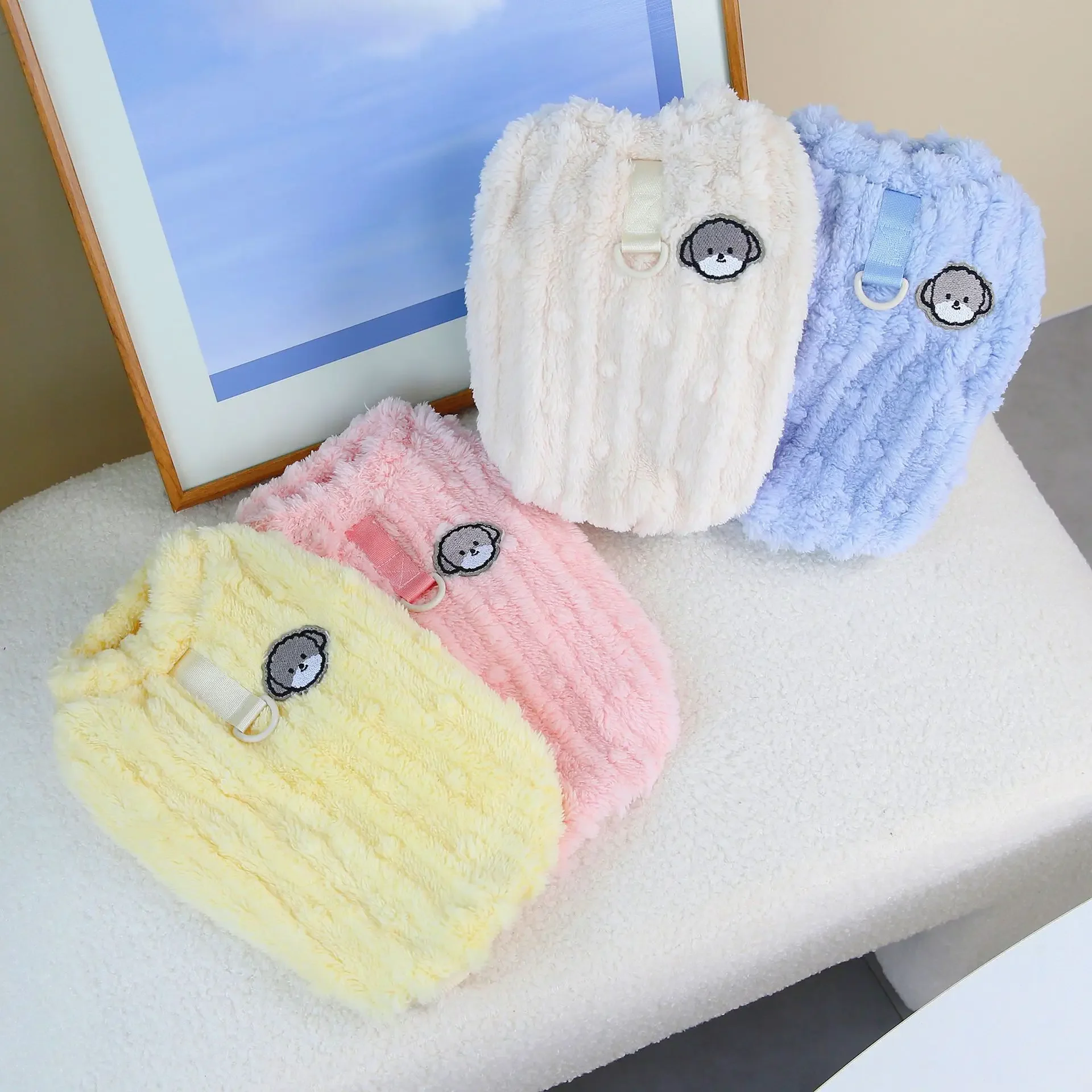 Pet Plush Vest Dog Four Legged Coat Dog Clothes Autumn and Winter Clothing Teddy Cat Winter Pets Dog Sweater Puppy Clothes