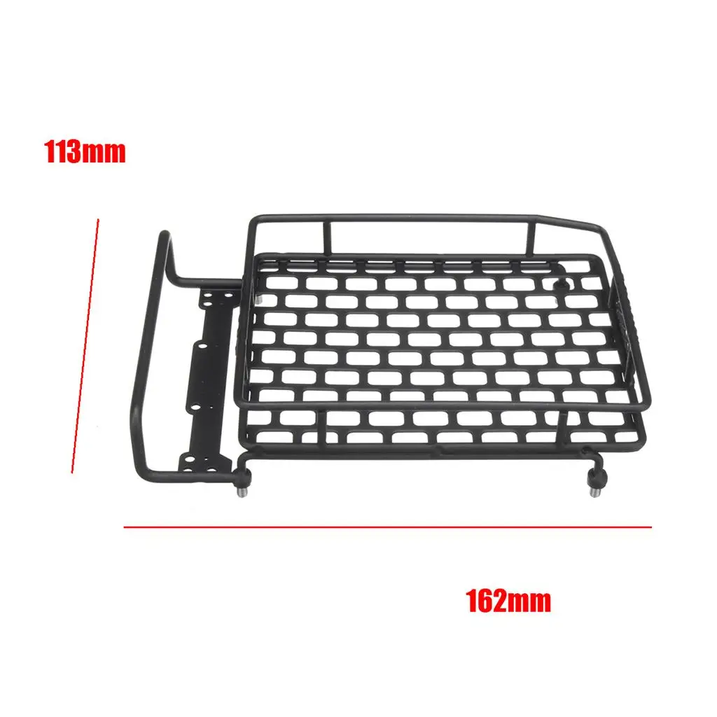타미야 CC01 SCX10 Axial 515B용 랭글러 대형 루프랙 루프랙 루프 캐리어 4 LED 라이트 바 포함 썸네일 6