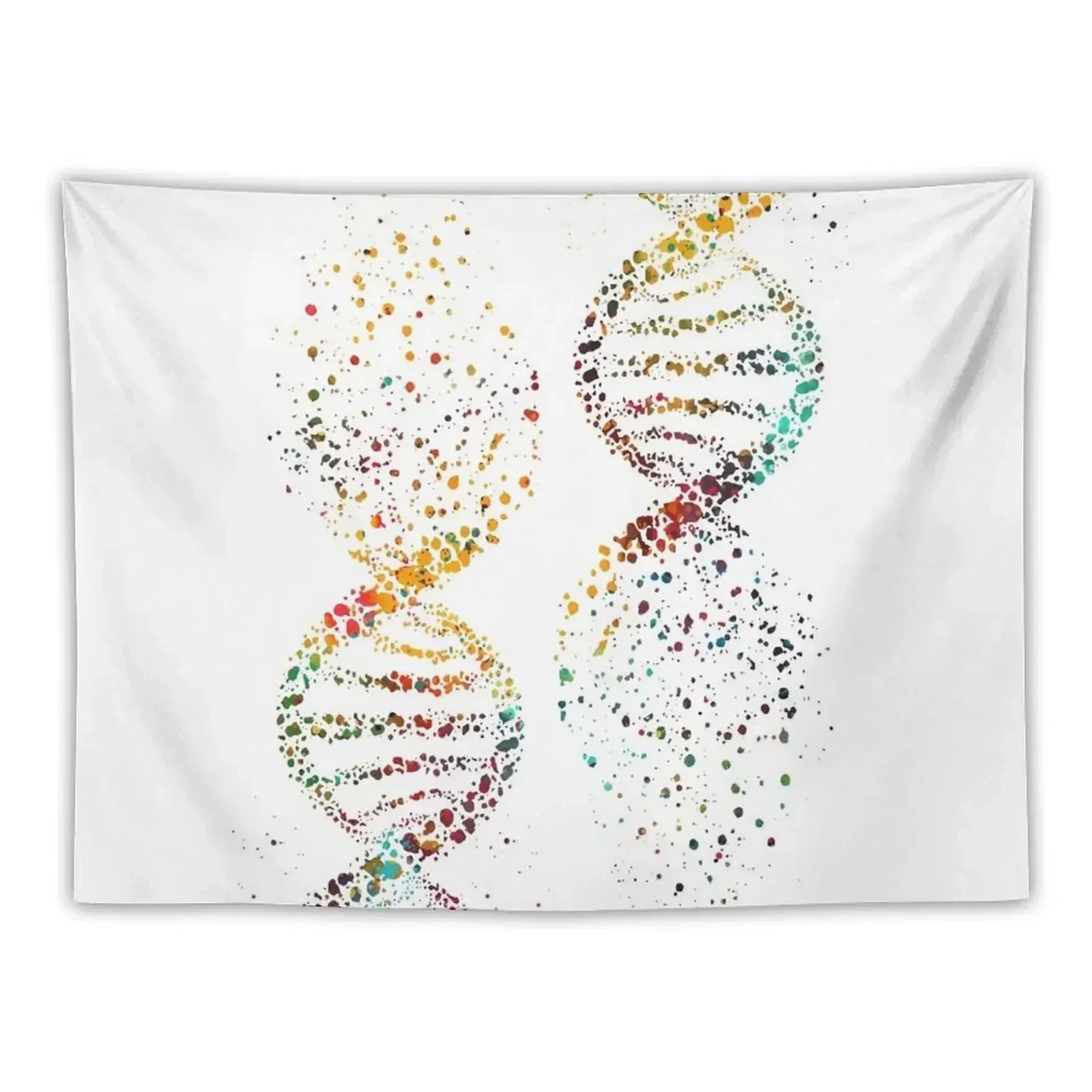 DNA, Watercolor Art,Dna double helix genetic Tapestry Wall Deco Aesthetic Room Decors Tapestry