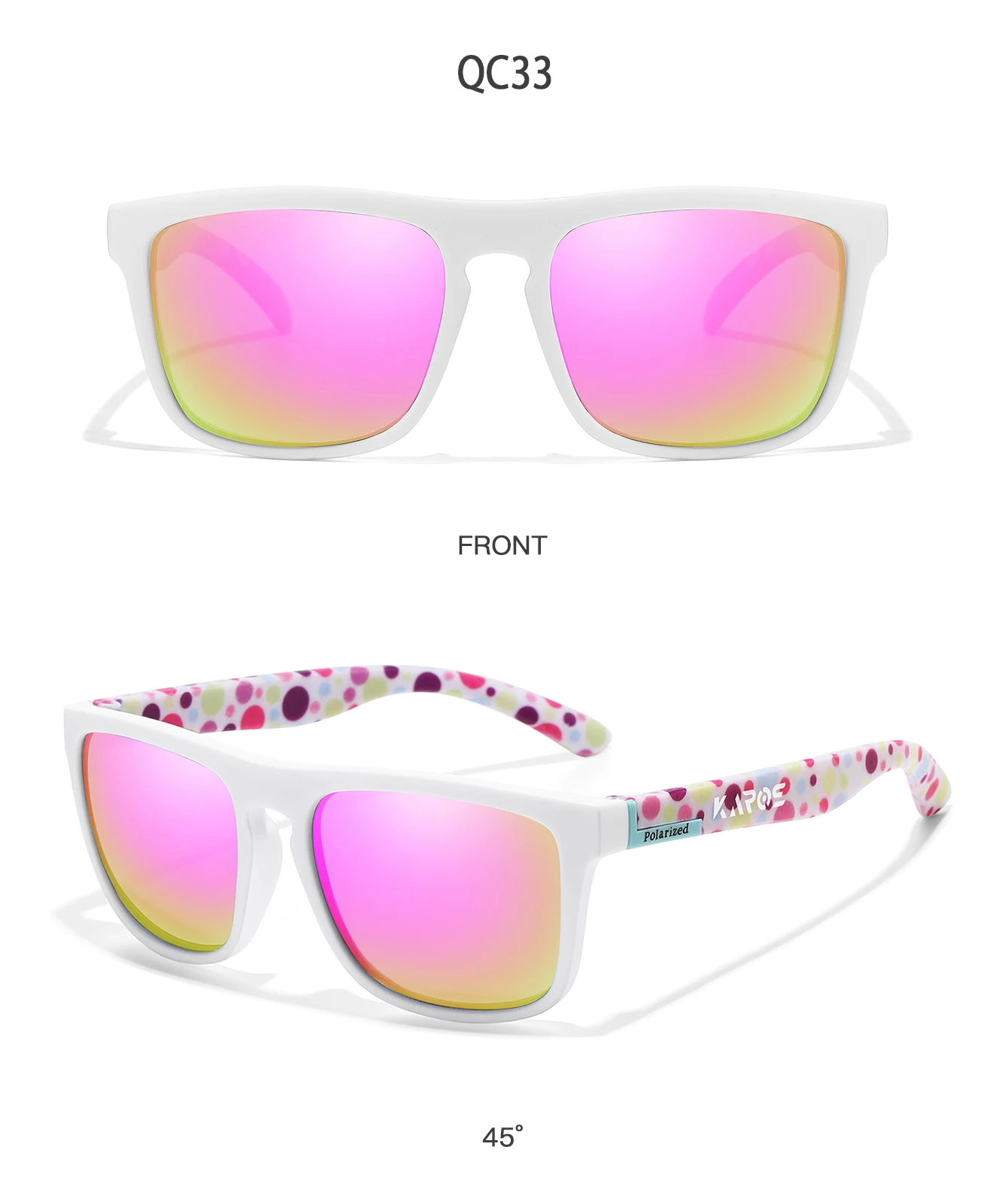 KAROS Männer/Frauen Polarisierte Sonnenbrille Quadratischen Spiegel Marke Design Luxus UV400 Sonnenschirm Unisex Angeln Fahren Radfahren Wandern – Detail 19