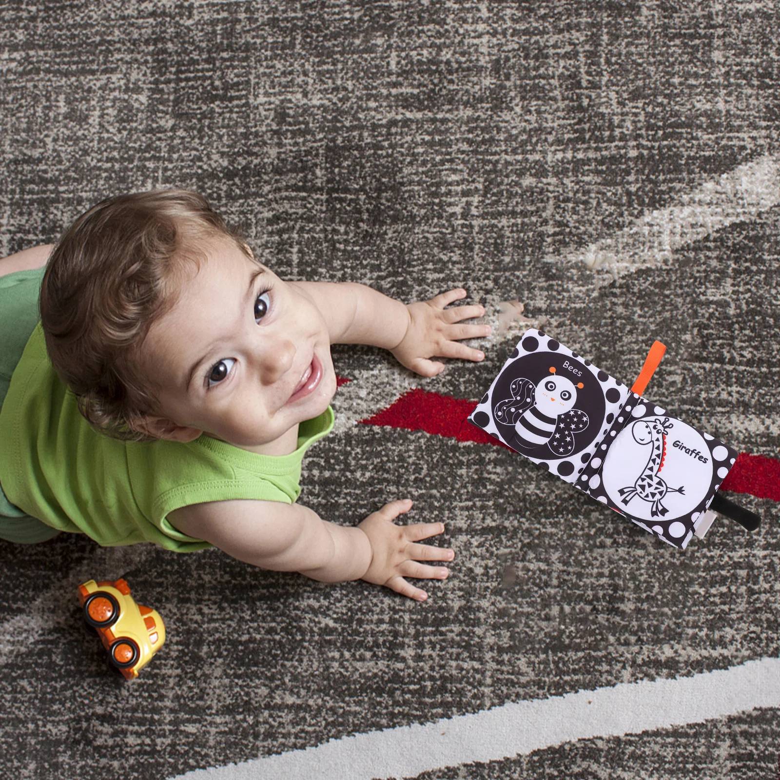 Książeczka dla niemowląt z materiału, wielokrotnego użytku, edukacyjna zabawka sensoryczna, wspomagająca rozwój, wczesna nauka dla dzieci, trening poznawczy.