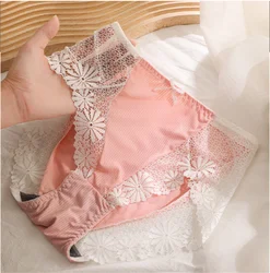 Fashion Contrast Color Ladies Underwear Lace Butterfly Plus Bottom File Seamless Sexy Skin-friendly Breathable Girl Bottoming