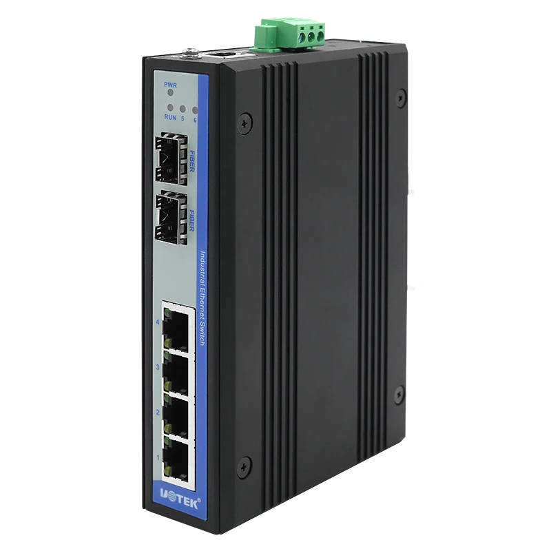 UOTEK 4 Electrical Ports + 2 Optical Ports Full Gigabit Managed Ethernet Switch UT-6406GM-4GT2GP