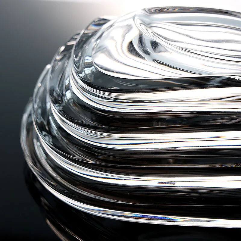 Light Luxury European Crystal Glass Fruit Plate Modern Candy Serving Tray for Home Living Room Dining