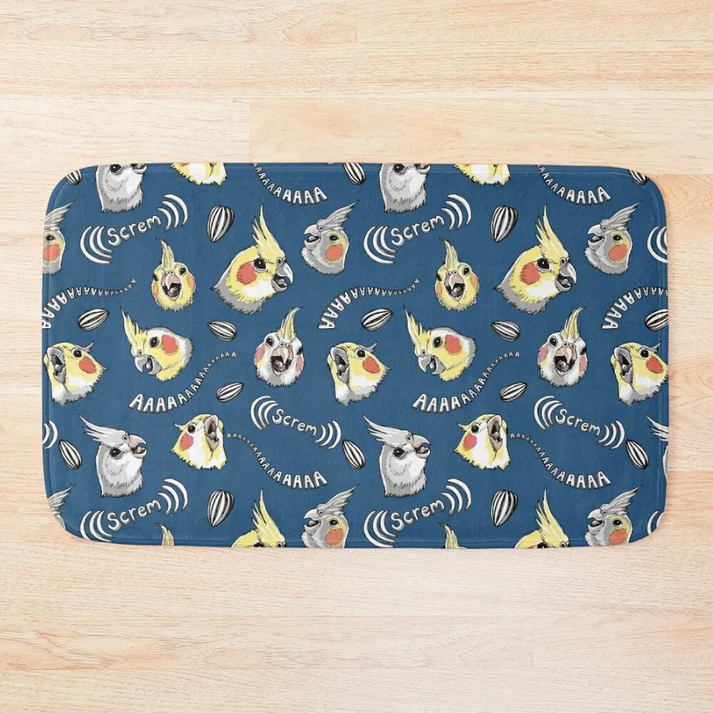 

Cockatiel Screm Bath Mat Bathroom Shower Curtain Hallway Carpet Bedroom Carpet Mat