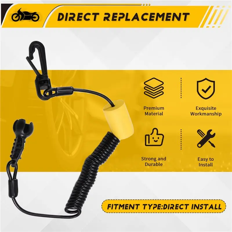 Superior-For Sea-Doo Spark RXT RXP 900 ACE GTX GTI Wake GTR Safety Lanyard Key Cord Clip 278003400 278003410 278002843 New