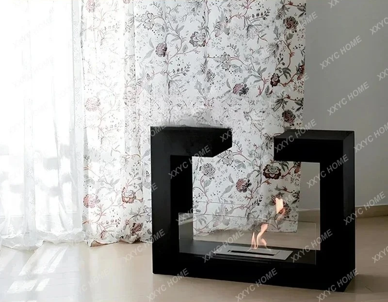 

ZH Arc de Triomphe Fireplace Nordic Modern Heater Customized Indoor True Flame Home