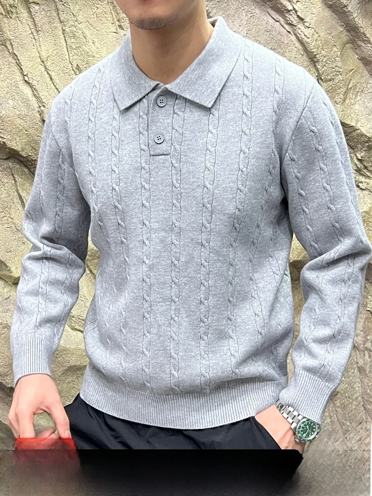 

Soft Comfortable Men's Knitted Sweater Collared Lazy Sle Floral Pattern Japanese Retro 25 New Sle Daily Wear Summer Long ...