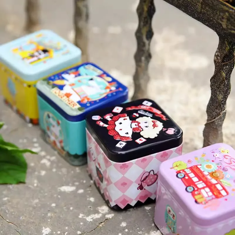 Fantasy Mini Cute Cartoon Unicorn 7.5 x 7.5 x 6.5cm Candy Pill Lipstick Tin Storage Coin Box