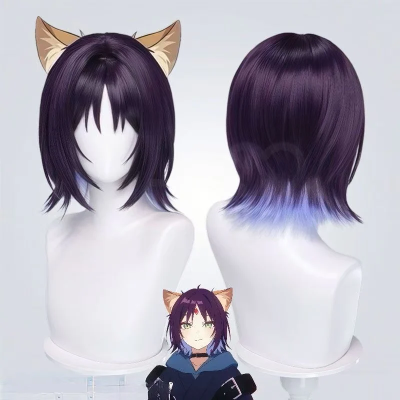 Cosmic Princess Kaguya Sakayori Iroha Cosplay Wig Matte High Temperature Fiber Purple Blue Gradient Wig For Halloween Comic Con