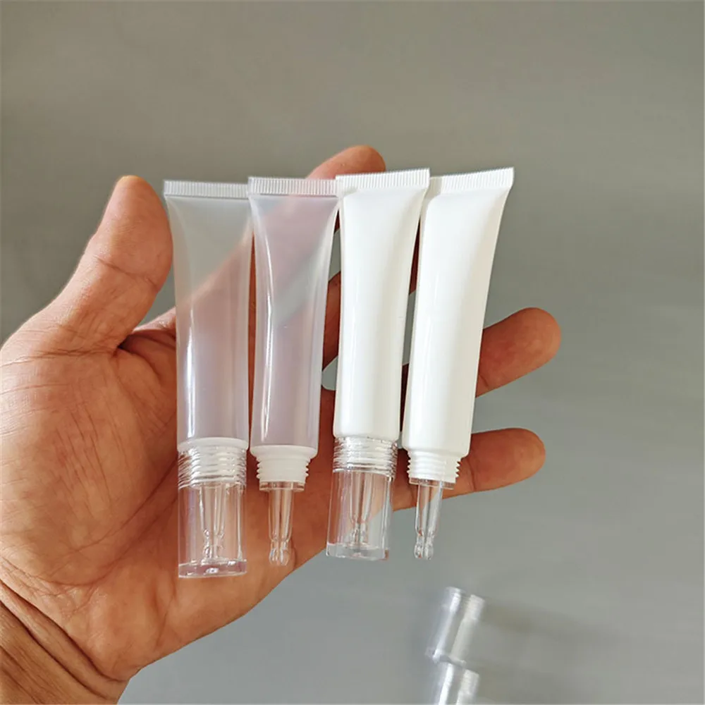 20ml Cosmetic Tube Portable Travel Sunscreen Lotion Foundation Refillable Bottle Hyaluronic Acid Dropper Empty Bottle