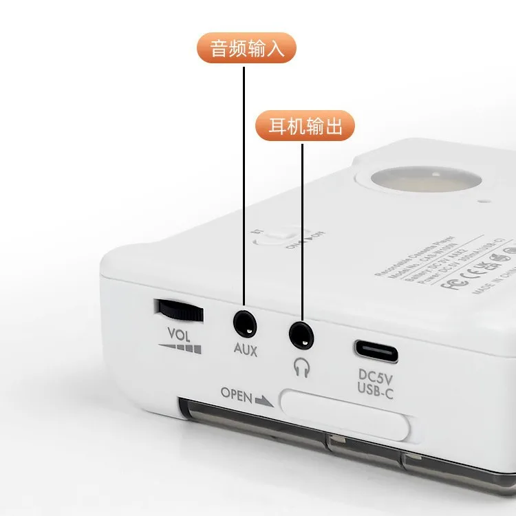 Stereo Tape Player Walkman Retro Cassette Player Recording Wireless Bluetooth Visual Copper Flywheel Nostalgia
