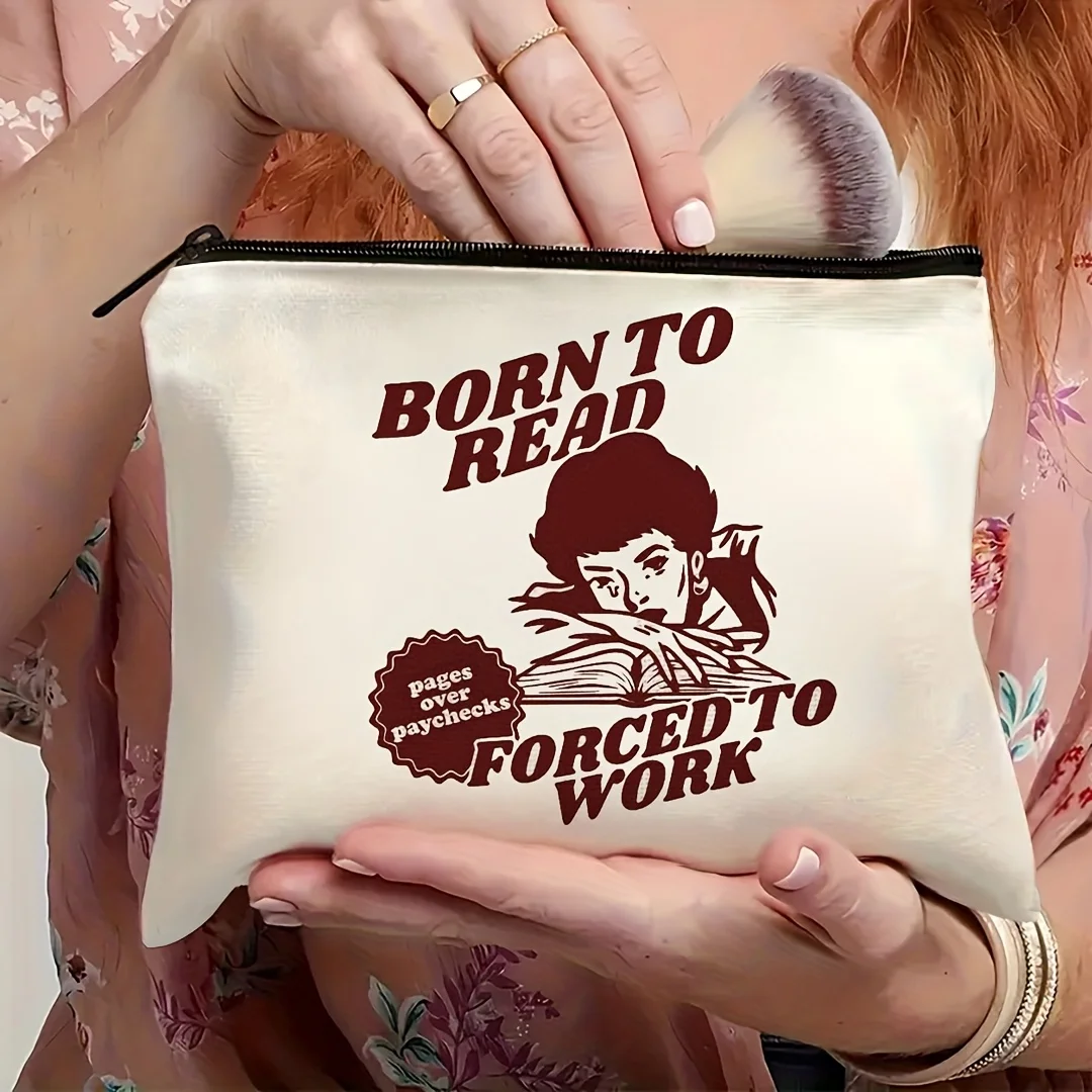 A Book Lover Makeup and Gaming Makeup Bag- multifunctional zipper pouch, jewelry storage bag, perfect travel zipper small storag