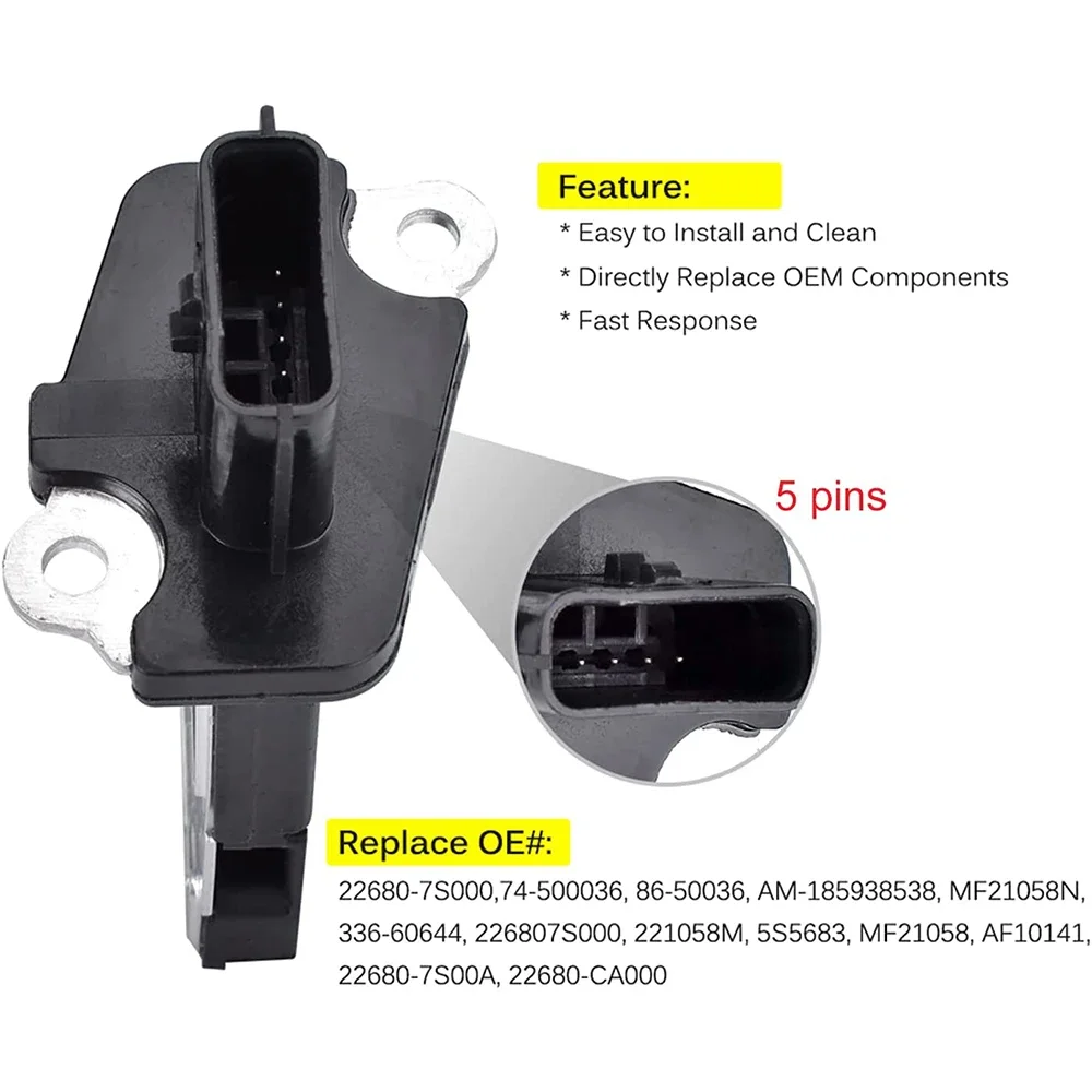 22680-7S000 MAF Mass Air Flow Sensor Meter for Nissan