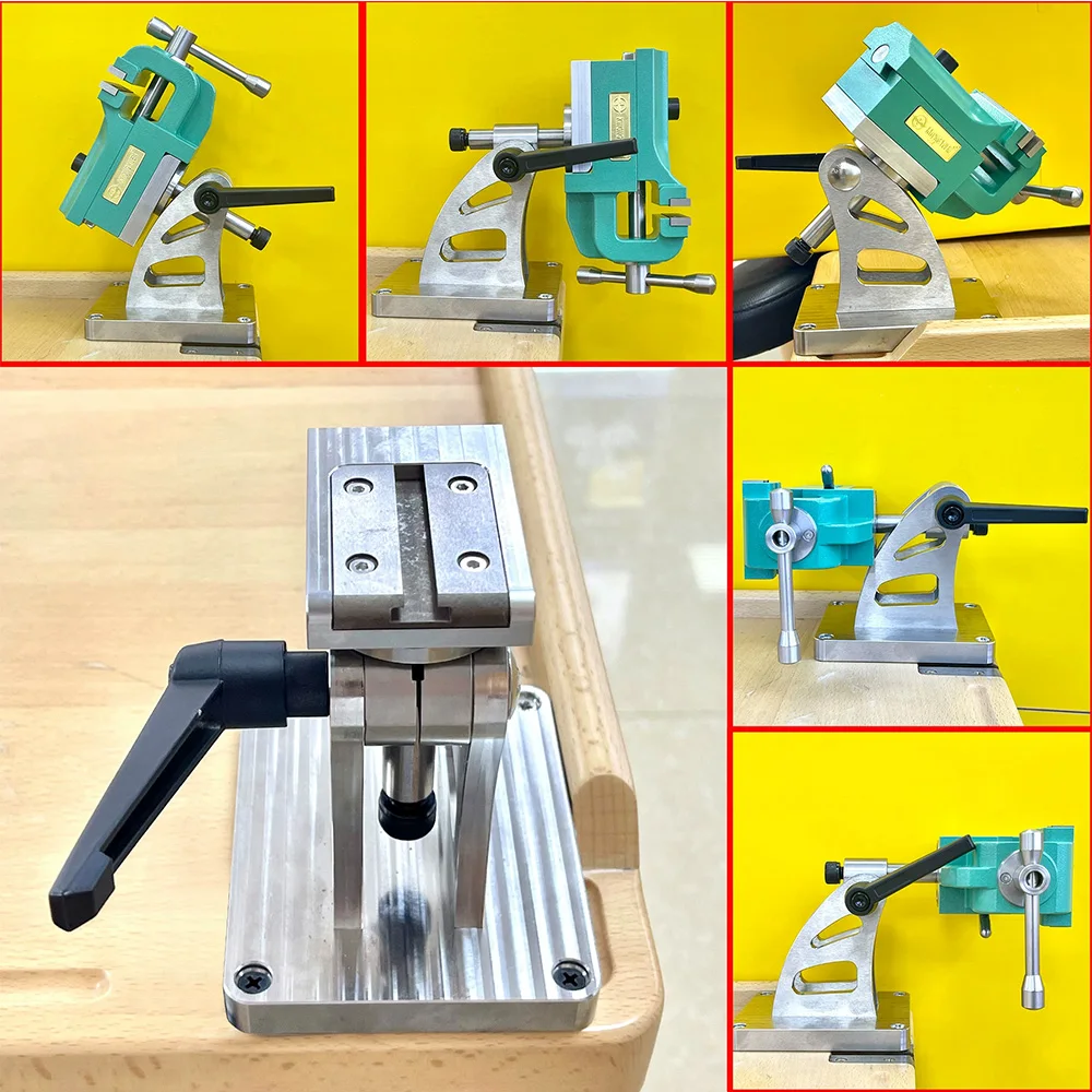 KWONG YUEN Watch Repair Tool Bench Clamp Multifunctional Heavy Duty Bench Clamp Movable Rotary Bench Base
