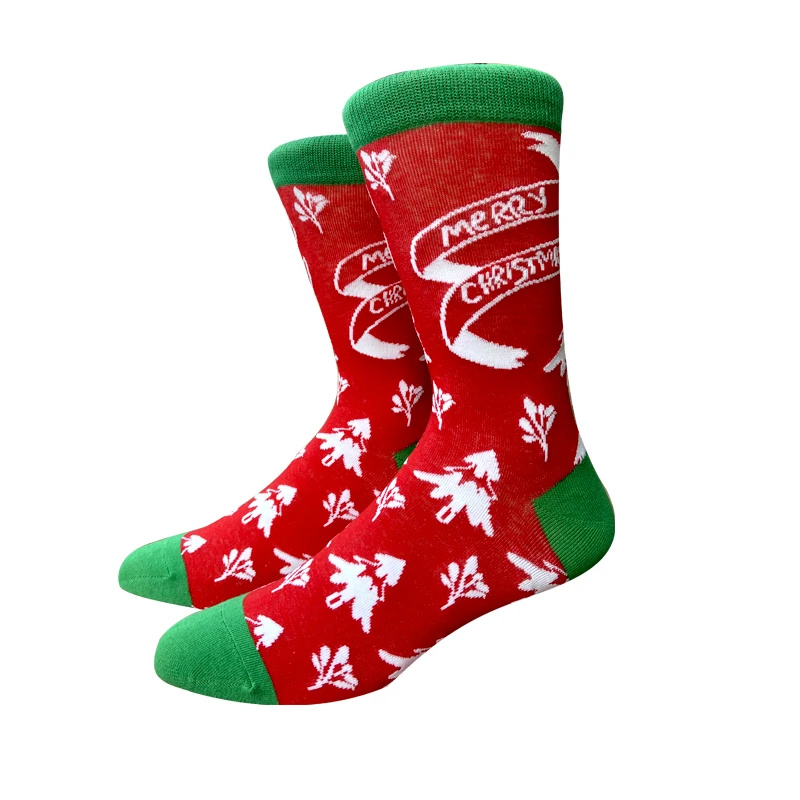 2022 New Winter Women Men Christmas Socks Tree Snow Elk Cotton Socks Christmas Gift Happy New Year Santa Claus Socks Size 37-44