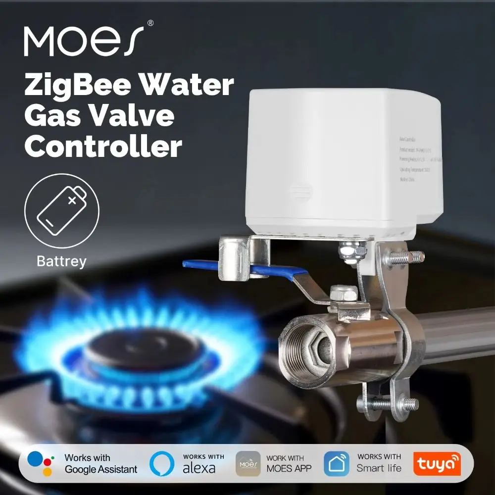 

Контроллер клапана ZigBee с питанием от батареи Голосовое управление Низкое энергопотребление Интеллектуальный контроллер водяного клапана Автоматическое отключение