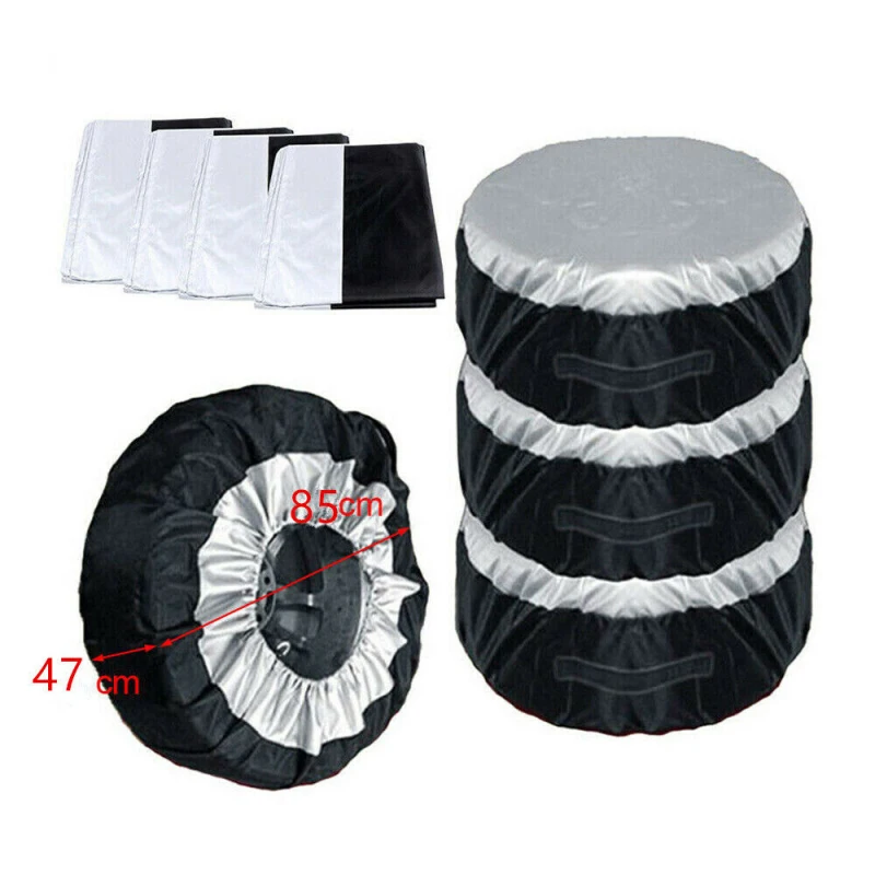 Auto Spare Tire Storage Cover Car Wheel Tire Polyester Bags Vehicle Tyre Accessories Dustproof Rainproof Protector Case/set