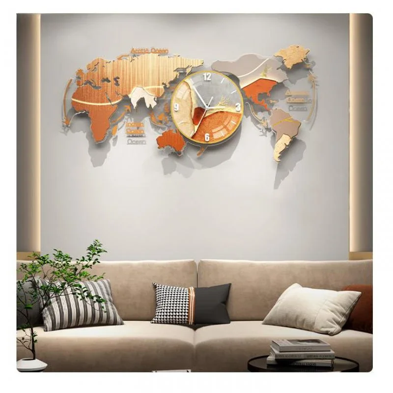 

Light Luxury Clock Wall Clock Living Room Creative Internet Celebrity Household Fashionable Simple Modern Atmospheric