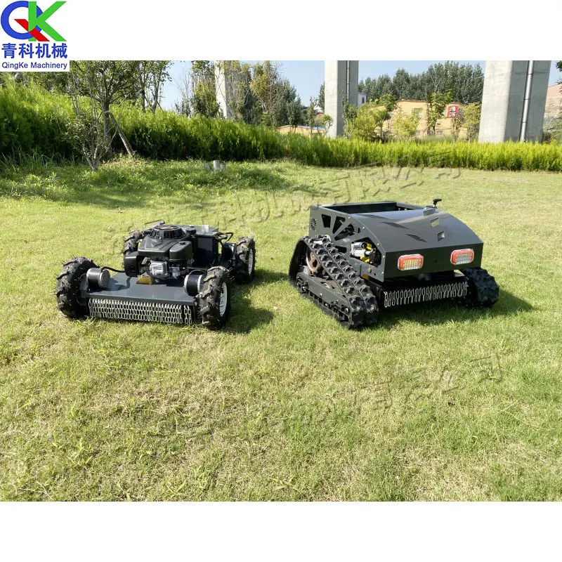 900mm Width Agricultural Cordless Automatic Lawn Mower Orchard Hillside Wireless Control Mower Remote Control Grass Cutter