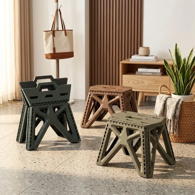 Heavy Duty Portable Folding Stool Compact Small Chair with High Load Capacity for Camping Hiking Fishing Picnic