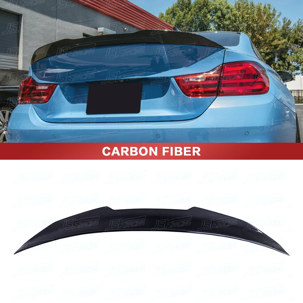 P Style Real Carbon Fiber Rear Trunk Spoiler For Bmw 4 Series F82 M4 2014-2016