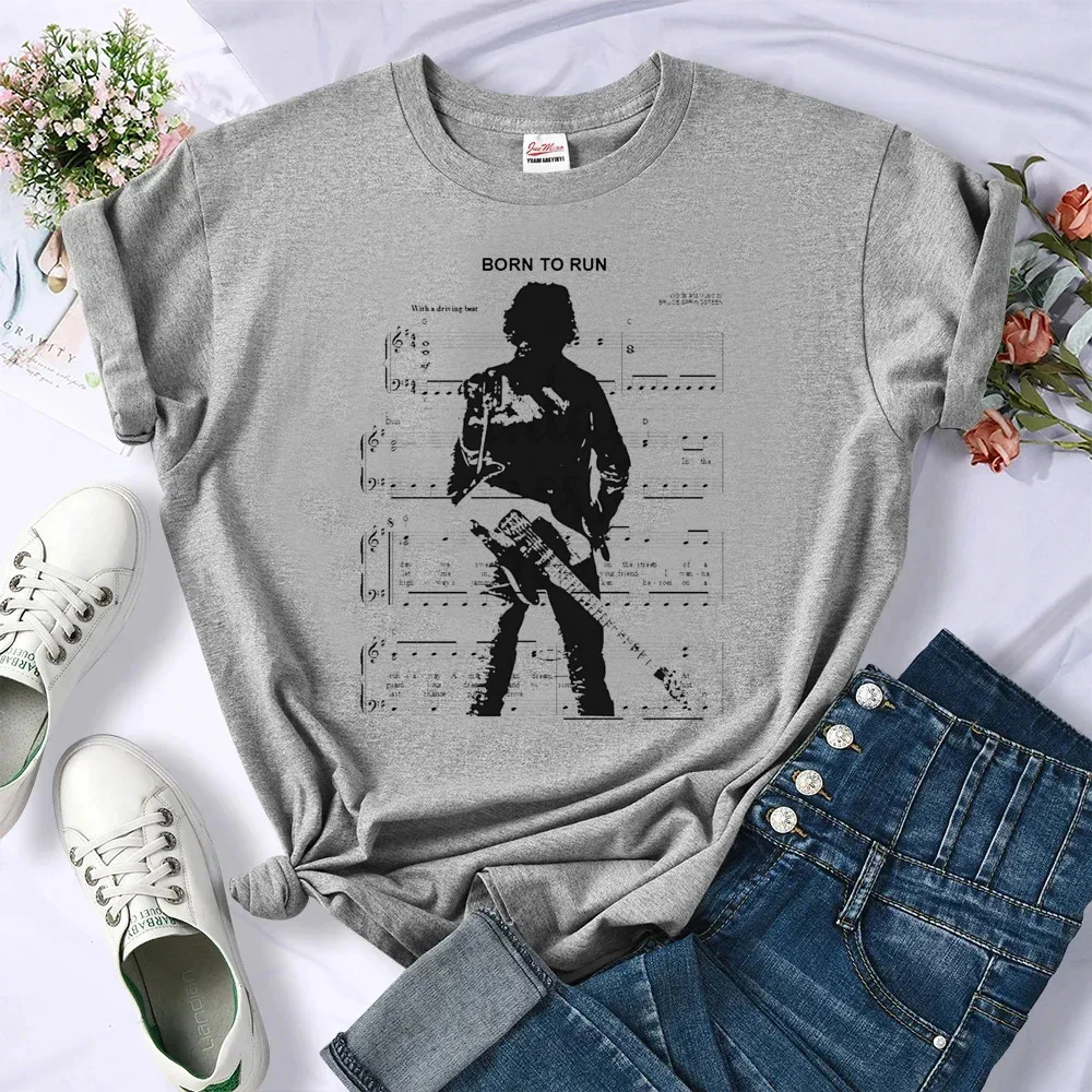 Camiseta de Bruce Spring Steen para mujer, ropa harajuku de manga de cómic de diseñador, ropa de verano