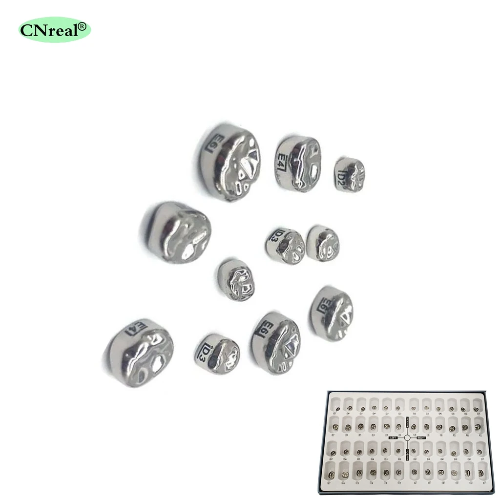 48/96 Pcs Dental Kid Crown Stainless Steel Children Temporary Preformed Primary Molar Teeth Orthodontic Refill Dentistry Therap