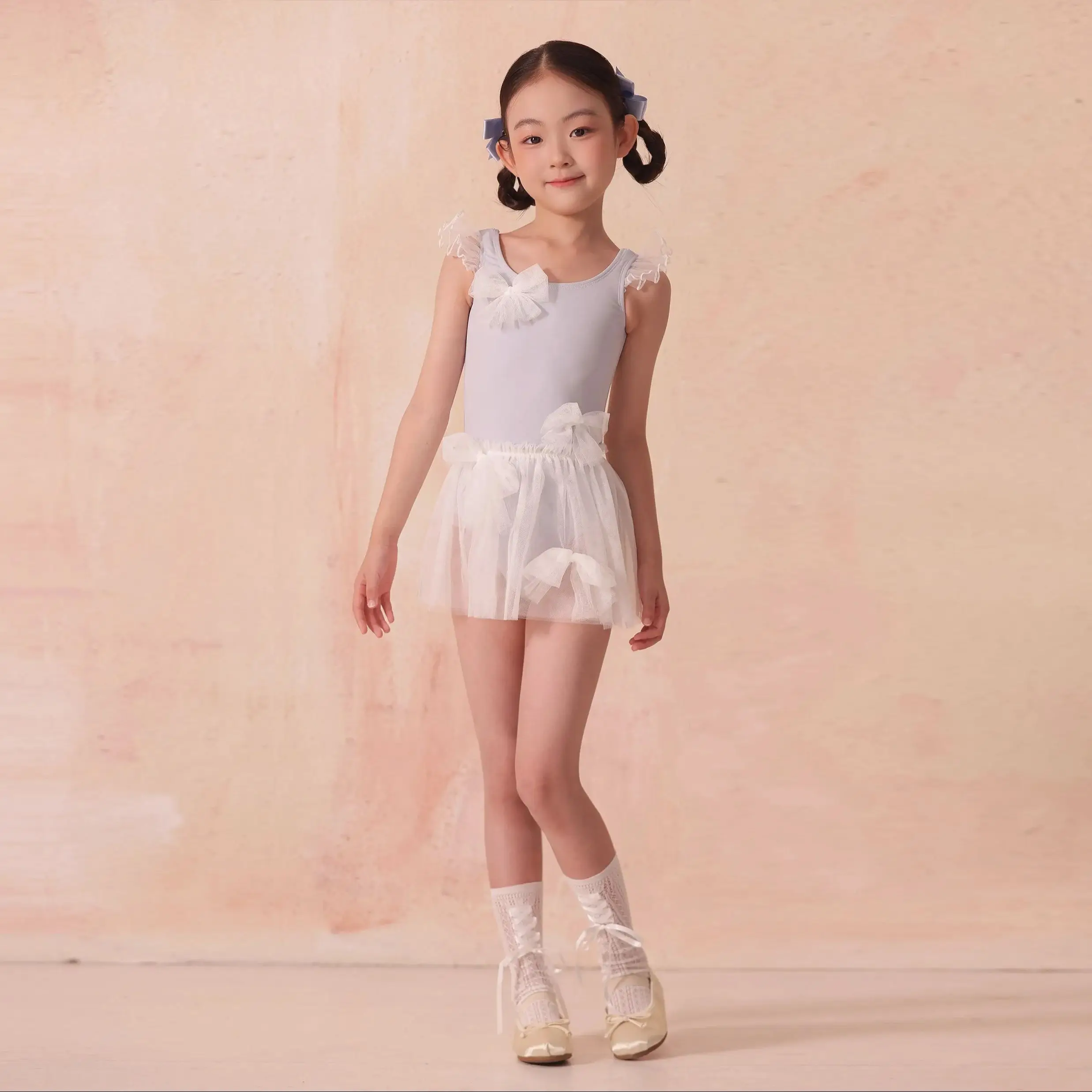 Neue Mädchen Latin Dance Kleid Leistung Kostüm Top Spitze Rock Outfit Kinder Ballett Wettbewerb Dance Wear Kleidung DQL11855