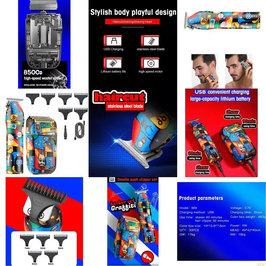 

A0NC Beard RazorsHair Trimmer Eyebrow Body Electric Hair ClippersFor Men Grooming