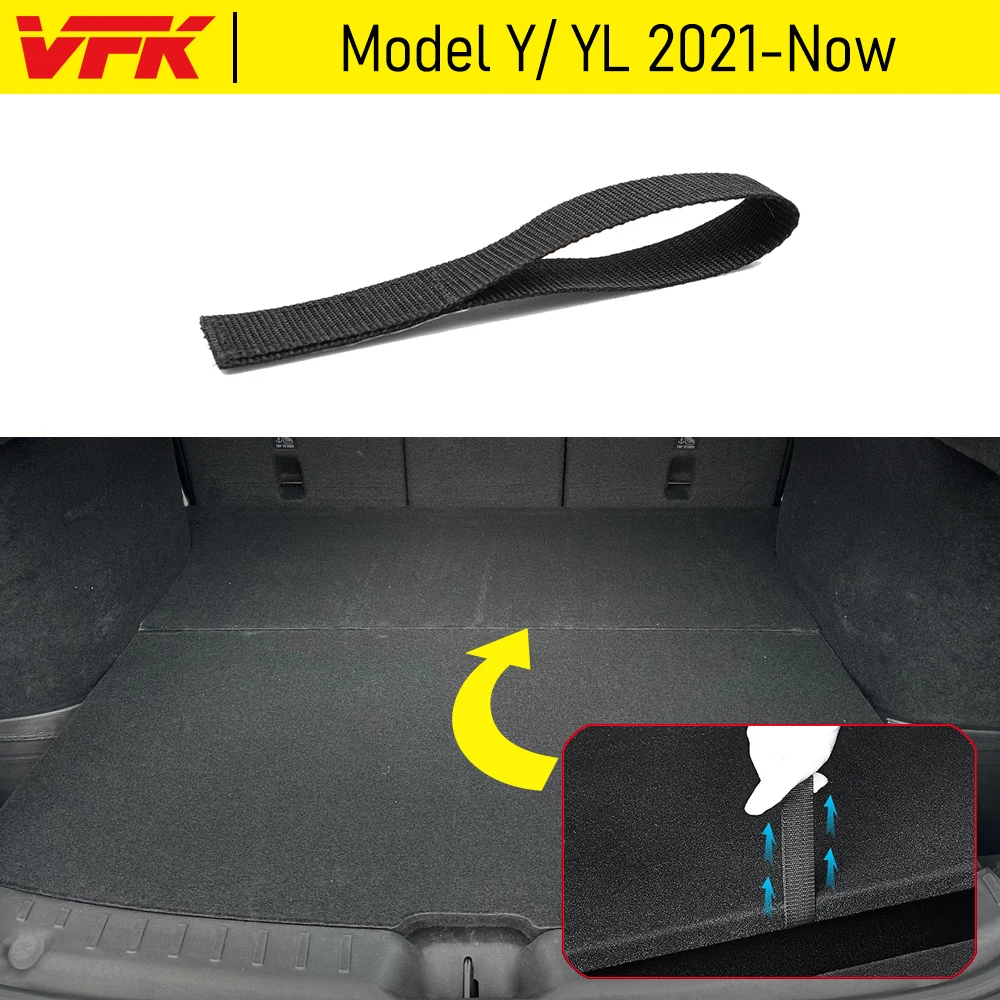 VFK Trunk Cover Pull Rope for Tesla Model Y Juniper Model YL Accessories 2026-2021 Trunk Organizer Strap Interior Accessories