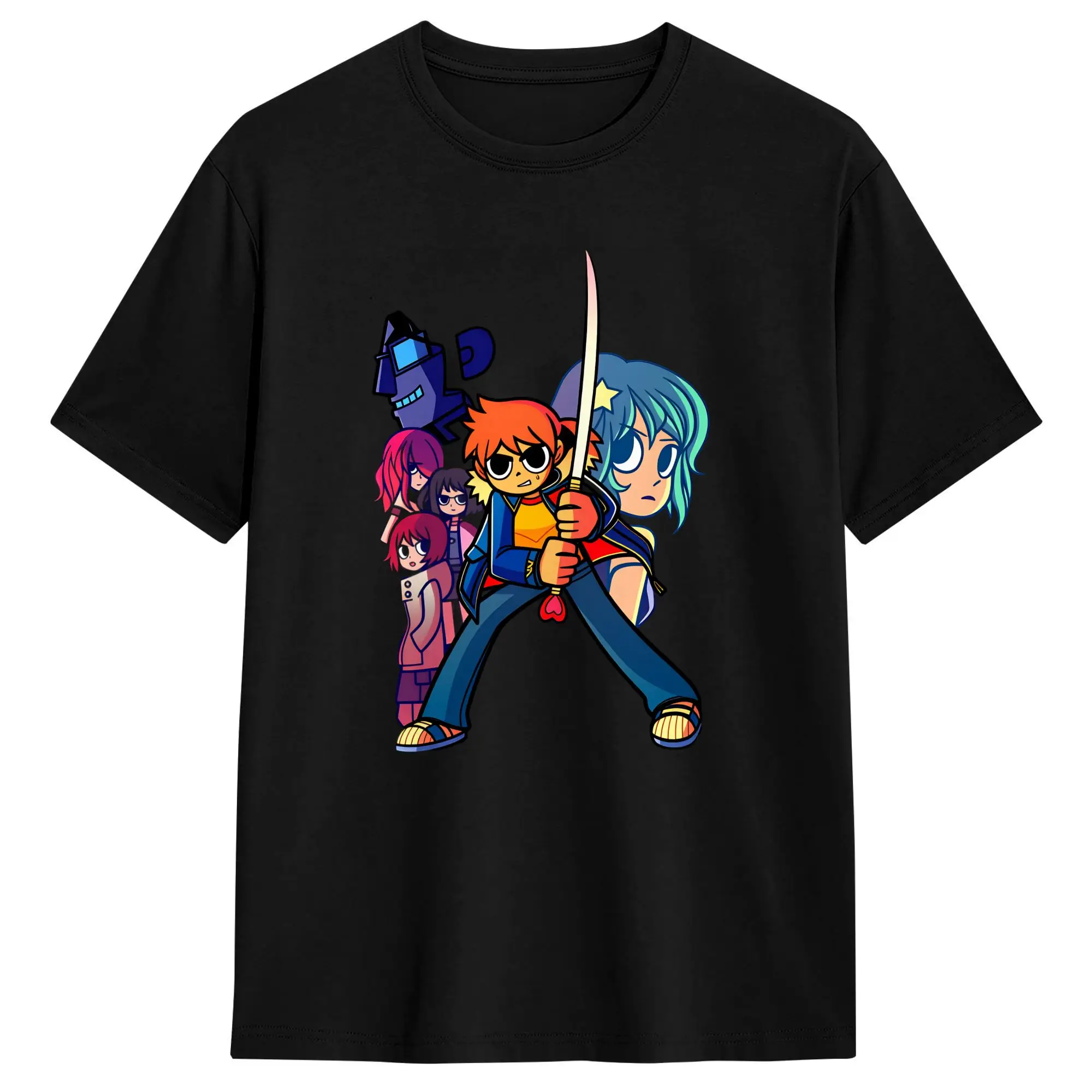 Men T-Shirts Scotts Pilgrim Fashion Cotton Tees Short Sleeve  T Shirts O Neck Clothes Gift Idea