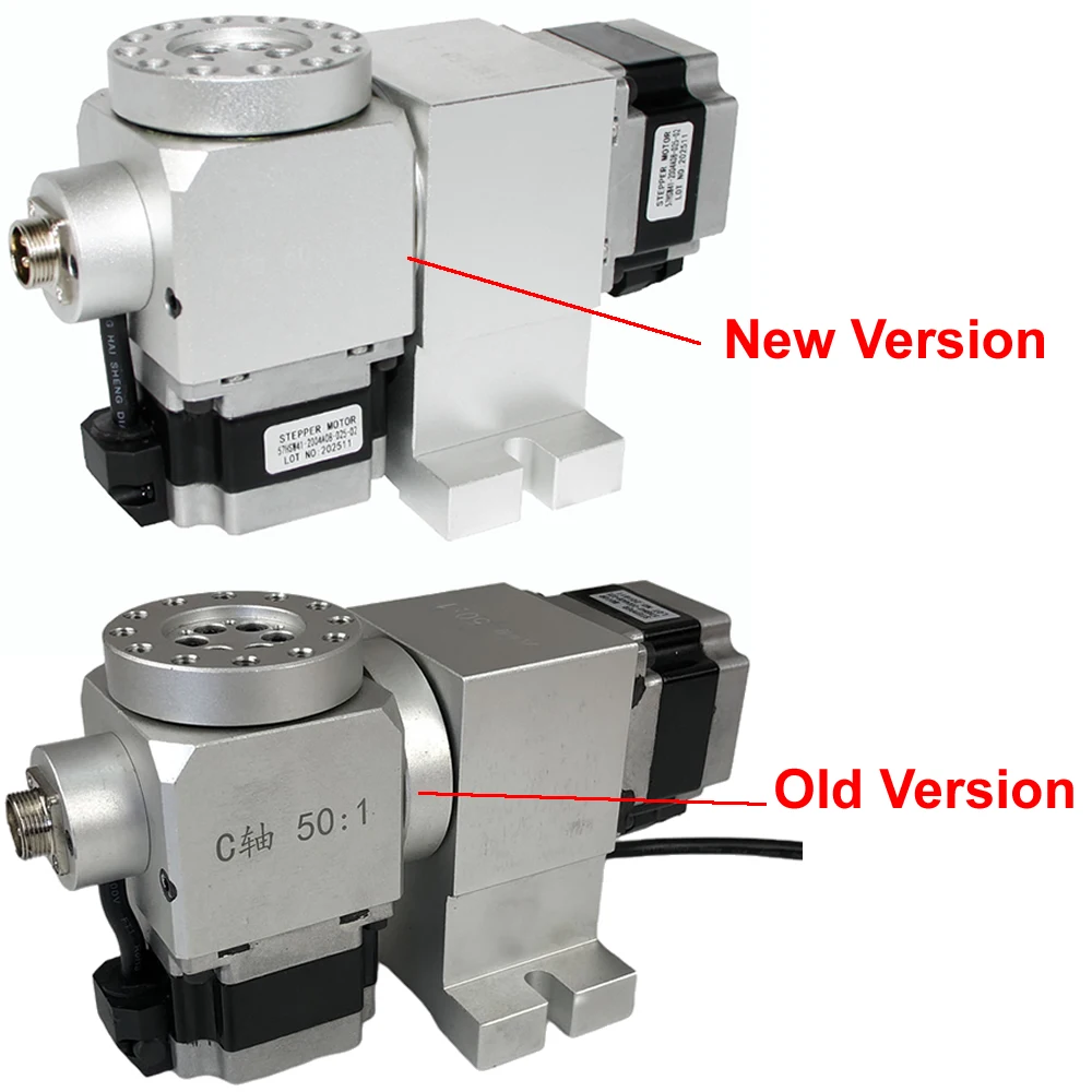 Harmonic Drive Reducer CNC 4th 5th A B Rotary Axis Speed Reducing Ratio 50:1 5 Axis NEMA23 Stepper Motor for CNC Milling Machine