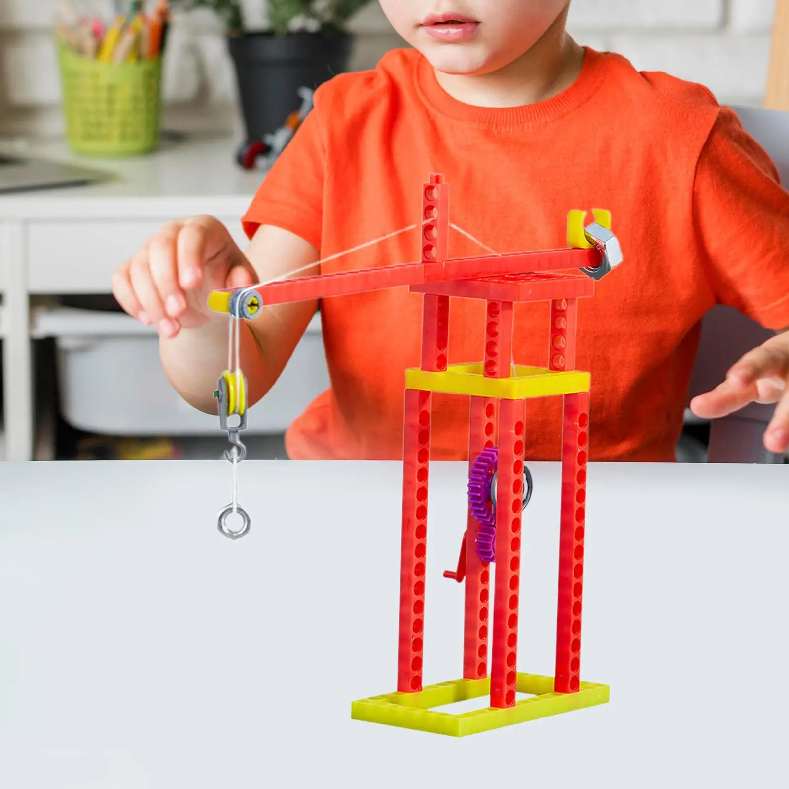 Tower Crane Toy Collectible Science Project Model Kit for Kids Toddlers Boys