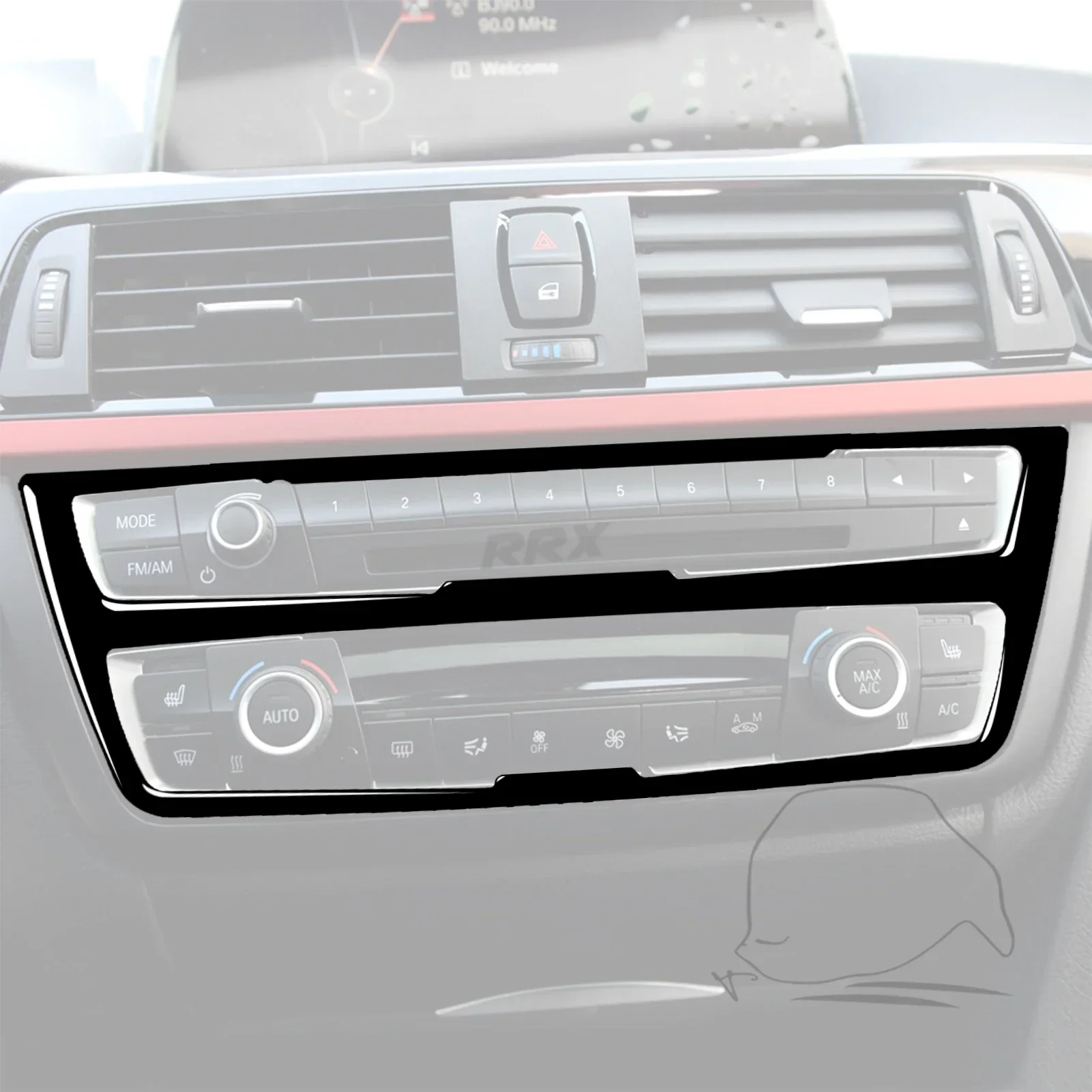 Full Set Kit Parts Tuning Trim Cover For BMW 3 Series F30 F34 2013 2014 2015 2016 Piano Black Sticker Car Interior Accessories view 3