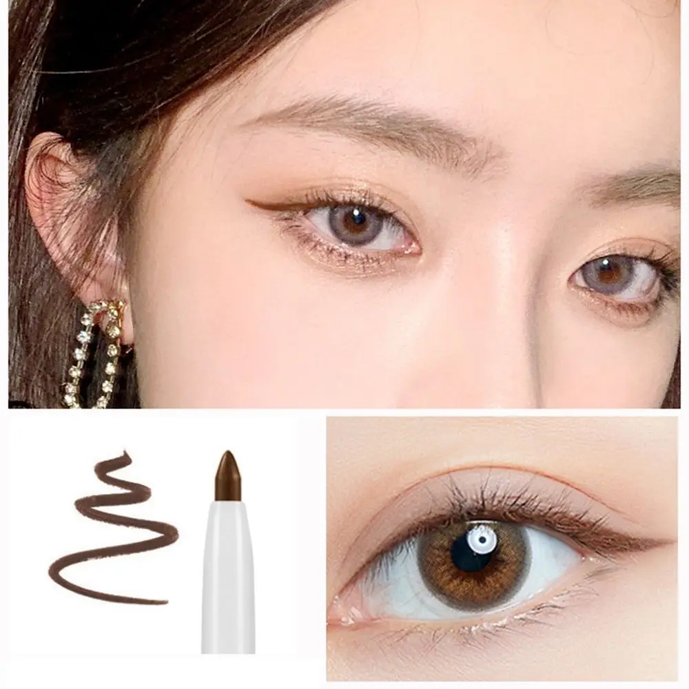 Waterproof Non-Smudge Cosmetics Korean Eyeliner Pen Eyeliner Gel Pencil Eye Liner Gel Pen Lying Silkworm Pencil with Sharpener