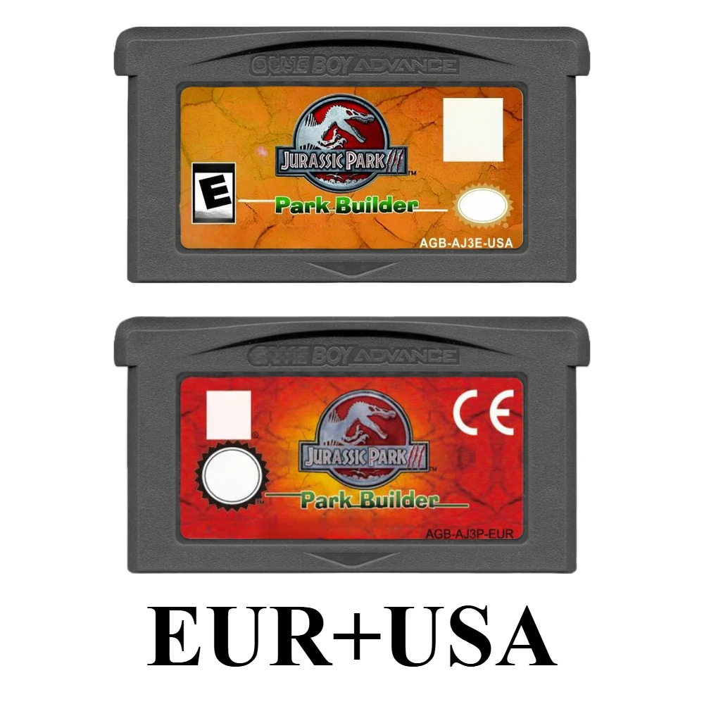 Jurassic Park III Park Builder GBA Game Cartridge for Advance GBA SP DS Lite Classic Simulation Retro Video Game Collection Gift